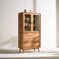 Meuble de rangement en bois, coloris brun naturel