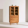 Meuble de rangement en bois, coloris brun naturel