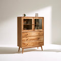 Meuble de rangement en bois, coloris brun naturel