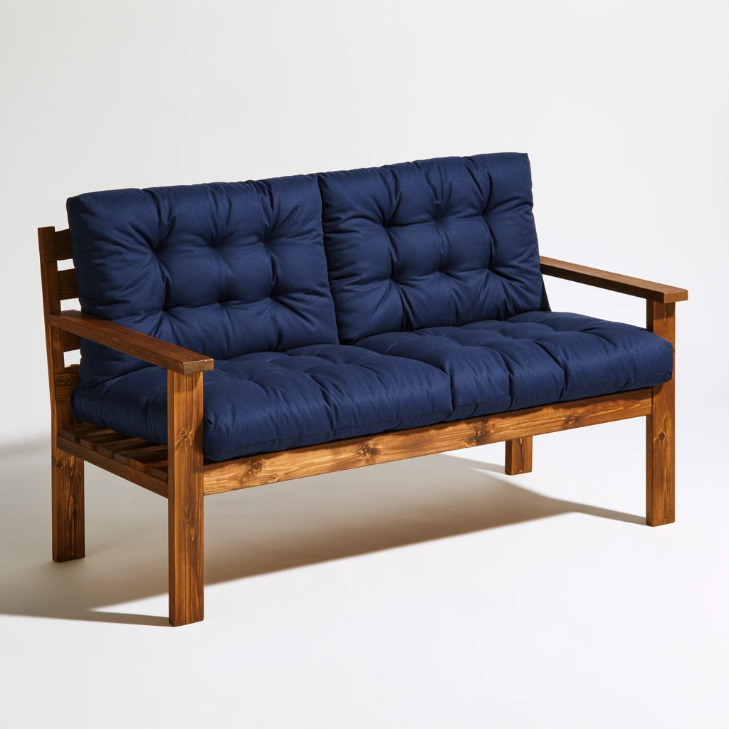 Banc décoratif en bois, coloris brun naturel