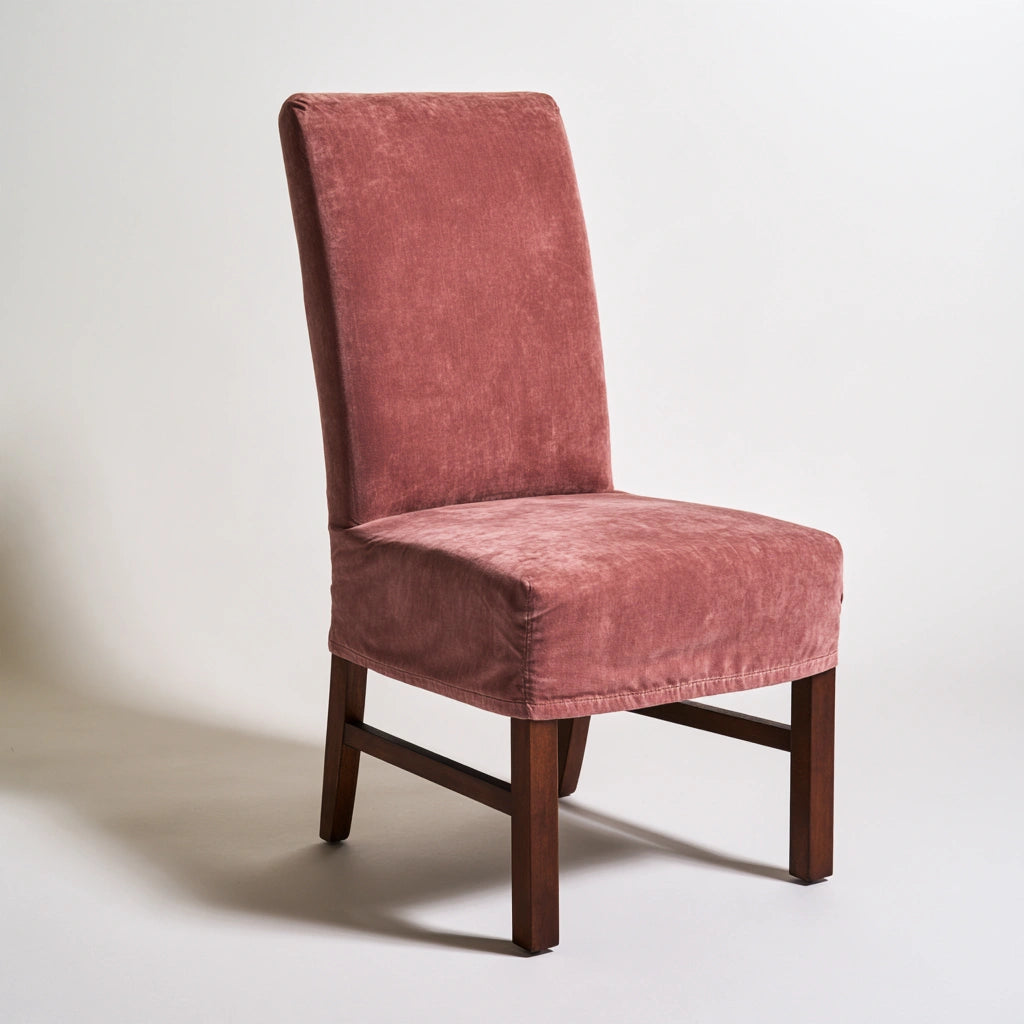 Chaise de salle à manger aux lignes épurées à dossier haut, coloris gris