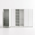 Armoire de rangement aux lignes épurées, coloris blanc