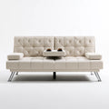 Canapé contemporain en tissu, coloris beige clair
