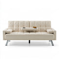 Canapé contemporain en tissu, coloris beige clair